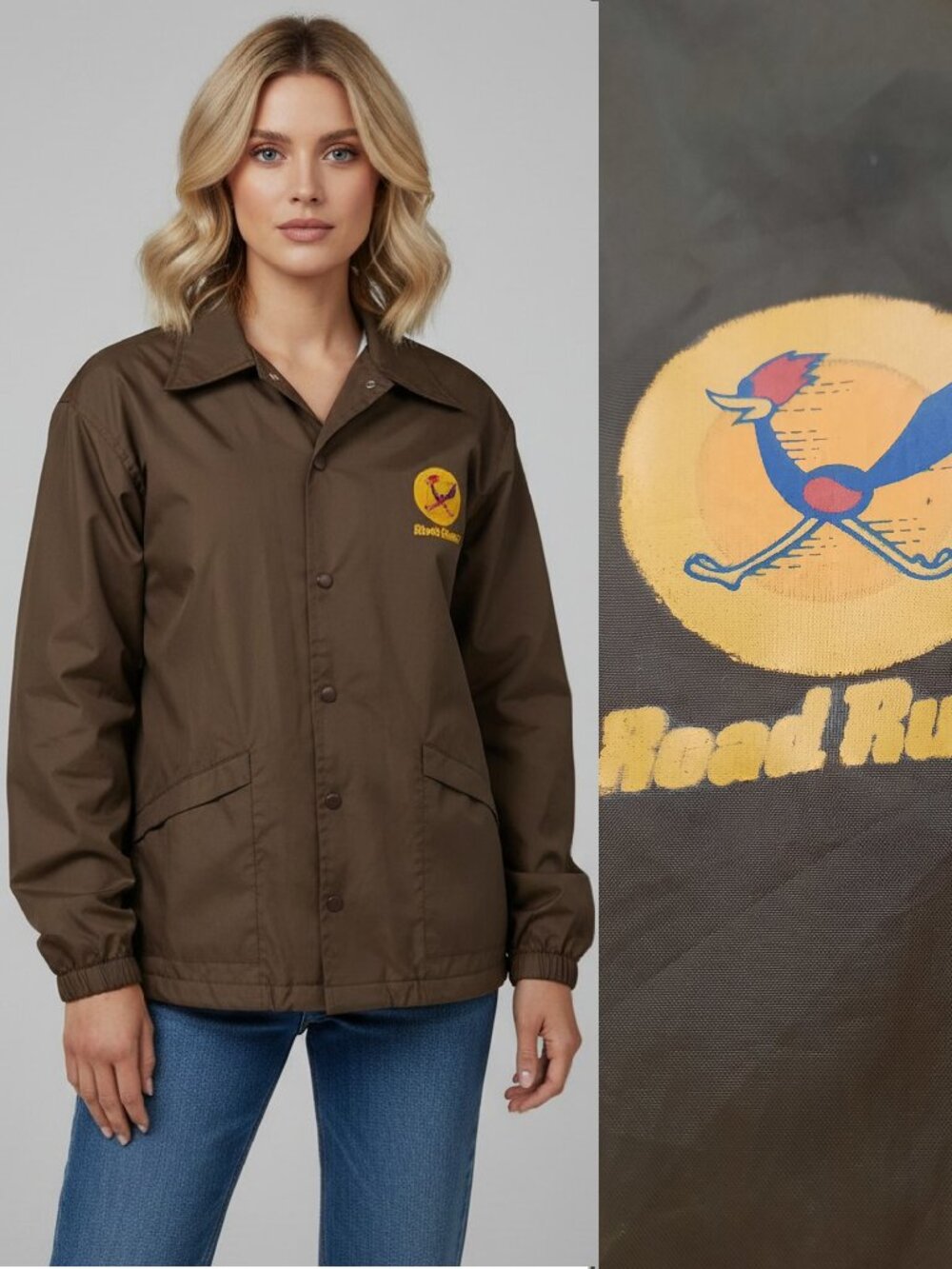 Vtg 80s Road Runner windbreaker jacket - Aristo Jac by Hilton brand
